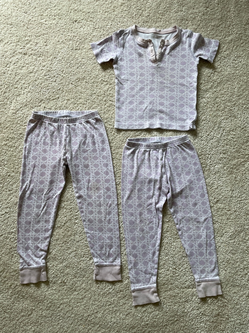 Beaufort Bonnet Co Lavender cane print Pajama Set